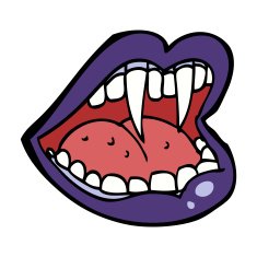 cartoon vampire mouth N22