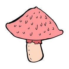 cartoon wild mushroom N8