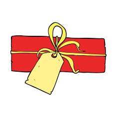 cartoon christmas present N46