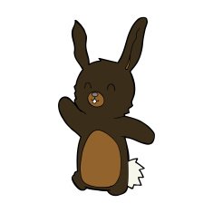 Cartoon happy rabbit N12