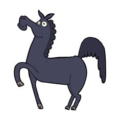 Funny cartoon horse N10