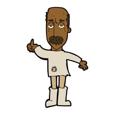 cartoon annoyed old man N48