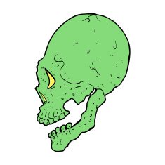 spooky skull illustration N5