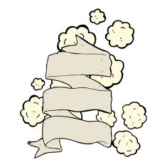 cartoon old scroll banner N4