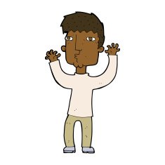 Cartoon Anxious Man N13