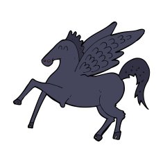 cartoon magic flying horse N3