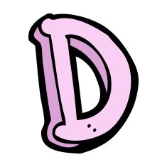 cartoon letter d N10
