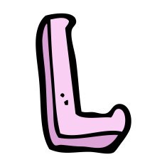 cartoon letter l N13