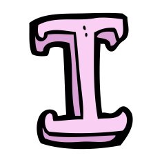Cartoon Letter I N14