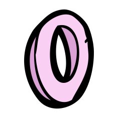 Cartoon Letter O N14