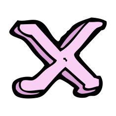 cartoon letter x N12