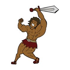 cartoon barbarian hero N7