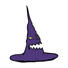 cartoon spooky witches hat N15