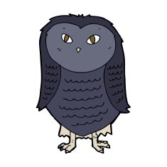 Cartoon Owl N122