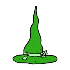 cartoon spooky witches hat N16