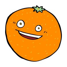 happy cartoon orange N4