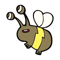 cartoon happy bee N15