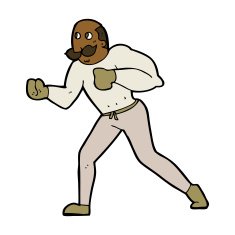 cartoon retro boxer man N8