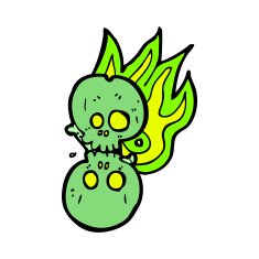 cartoon halloween bone number N77