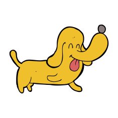 cartoon happy dog N57