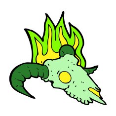 cartoon magic ram skull N6