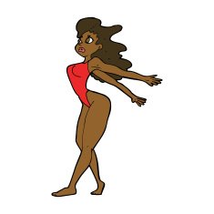 cartoon sexy woman in swimsuit N8