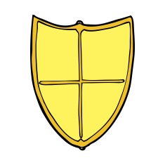 cartoon heraldic shield N14