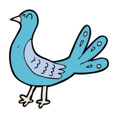 Cartoon Bird N296