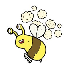 cartoon happy bee N16