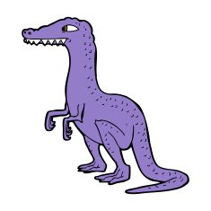 cartoon dinosaur N114