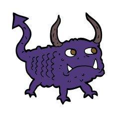 cartoon little demon N22