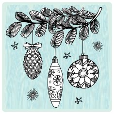 Mod Doodle Christmas Ornaments N2