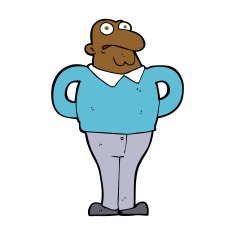 cartoon worried man N77