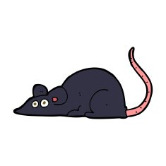 cartoon black rat N6