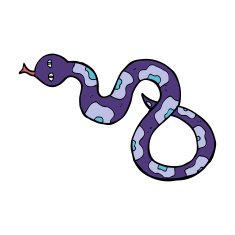 Cartoon Snake N166