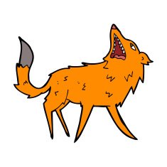 cartoon snapping fox N4