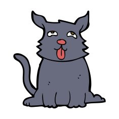 cartoon happy dog N58