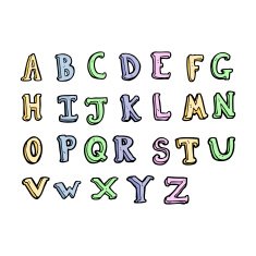 cartoon alphabet N24