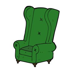 cartoon old armchair N5