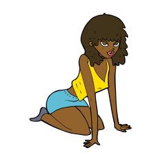 cartoon woman in sexy pose N12