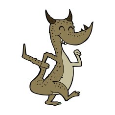 cartoon happy dragon N6