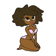 cartoon woman wearing bikini N6