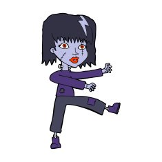 cartoon undead girl N4