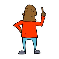 Cartoon Man Pointing Finger N8
