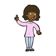 cartoon woman with idea N185