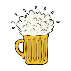 cartoon frothy beer N13