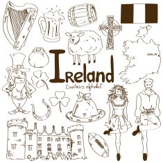 Collection of Irish icons