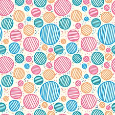 Vector seamless sketchy circles