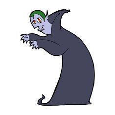 cartoon spooky vampire N39