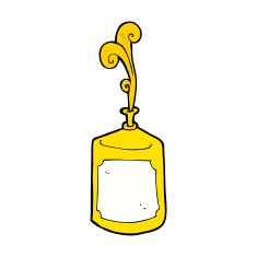 cartoon squirting mustard bottle N7
